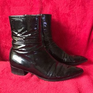 Prada Booties. Black Patent Leather 👀💋